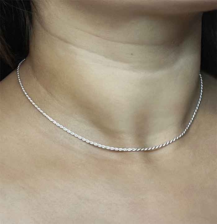 Choker cordão baiano - Prata 925 - Bertaco Pratas (2)