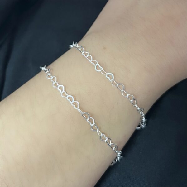 pulseira de coração prata 925 - Bertaco Pratas (1)